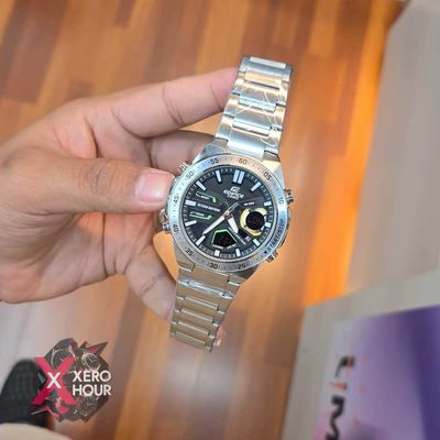 Edifice Master Grade || Japan Movement | Chain Style | New Silver Black_img_1