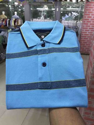 Premium Cotton Polo T-Shirt Cotton for Men | Blue & Orange | 210 GSM | Summer Essential | Palli_img_2