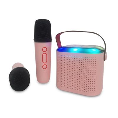 Y1 Wireless Dual Microphones Karaoke Machine KTV DSP System Bluetooth 5.3 PA Speaker HIFI Stereo Surround RGB Colorful LED Light_img_1