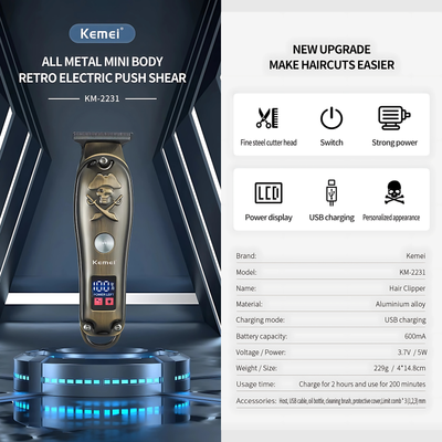 Kemei KM-2231 Professional Hair Trimmer for Men_img_6
