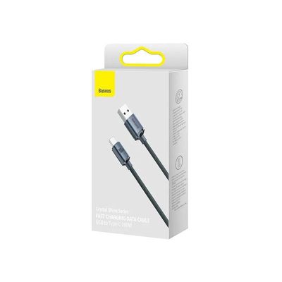 Baseus Fast Charging Data Cable USB to Type C 100W (Crystal Shine Series) blue_img_1