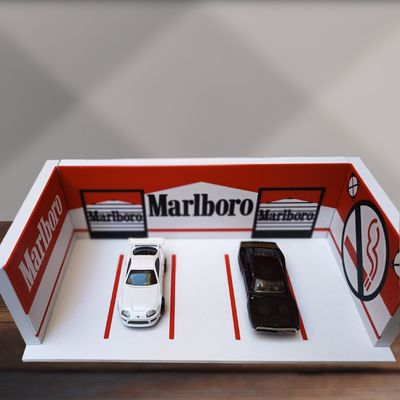 Marlboro Garage Diorama – Model Car Display Scene | IndecorBD_img_1
