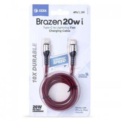 ZOOOK Brazen 20w i USB Type-C to Lightning Fast Charging Cable-Red Color_img_1