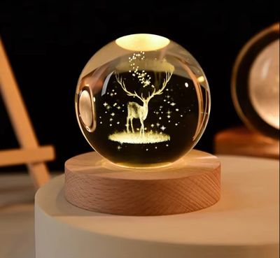 3D Crystal Ball – Deer (7 Color Base)_img_0