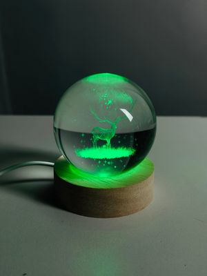 3D Crystal Ball – Deer (7 Color Base)_img_2