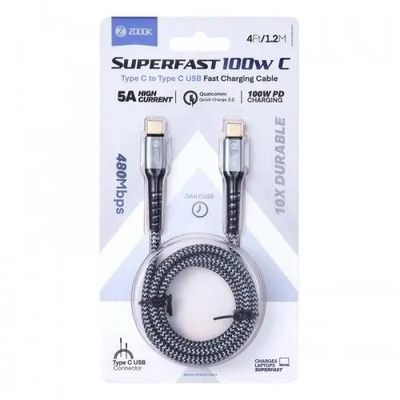 ZOOOK Superfast 100W C USB Type-C To Type-C Fast Charging Cable_img_1