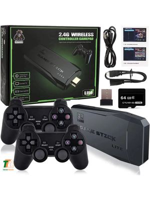64GB Built-in 20000 Games Stick 2 Wireless controller gamepad 4K HD Video game Console_img_0