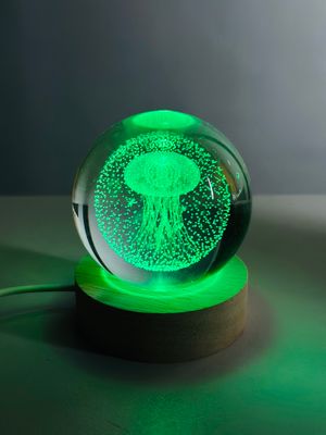 3D Crystal Ball – Jellyfish (7 Color Base)_img_1