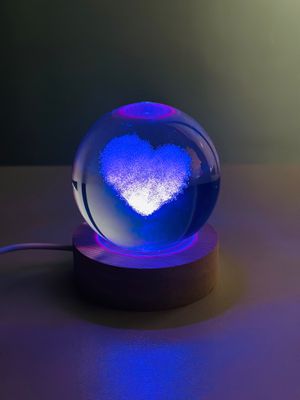 3D Crystal Ball – Cloud Love Shape (7 Color Base)_img_0