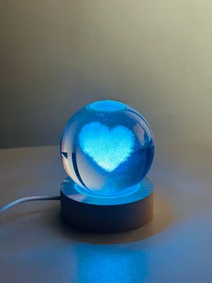 3D Crystal Ball – Cloud Love Shape (7 Color Base)_img_2