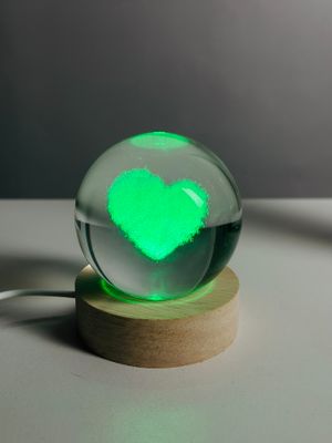 3D Crystal Ball – Cloud Love Shape (7 Color Base)_img_3