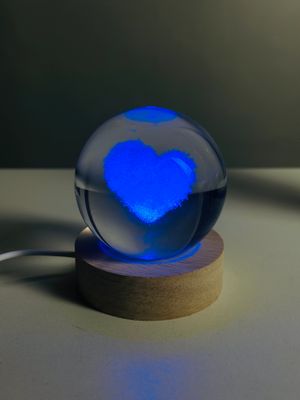3D Crystal Ball – Cloud Love Shape (7 Color Base)_img_4