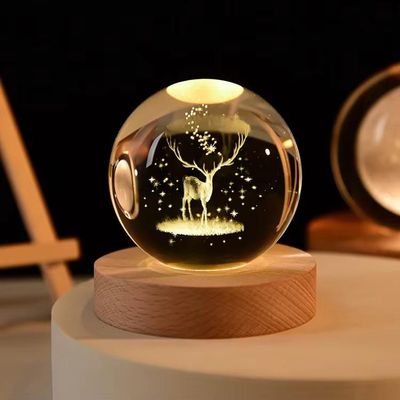 3D Crystal Ball – Deer (1 Color Base)_img_0