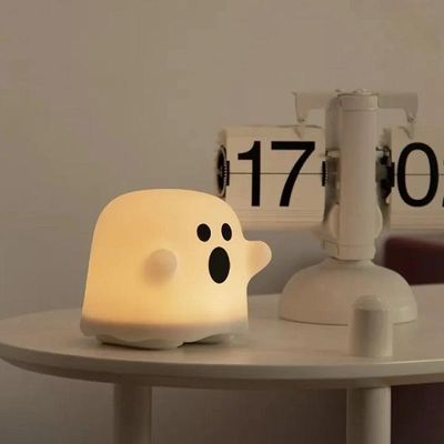 Cute Boo Ghost Silicone Lamp Touch Sensor Dimmable LED Ghost Night Lights For Children Bedroom_img_2