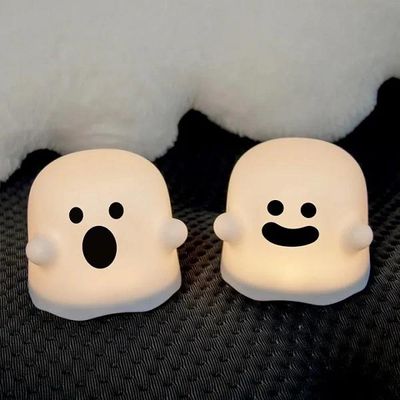 Cute Boo Ghost Silicone Lamp Touch Sensor Dimmable LED Ghost Night Lights For Children Bedroom_img_4