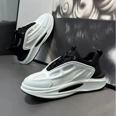 Men's 2024 New Vulcanized Summer Breathable Versatile Platform Elevated Sports Casual Shoes Men Outdoor Sneakers_img_3