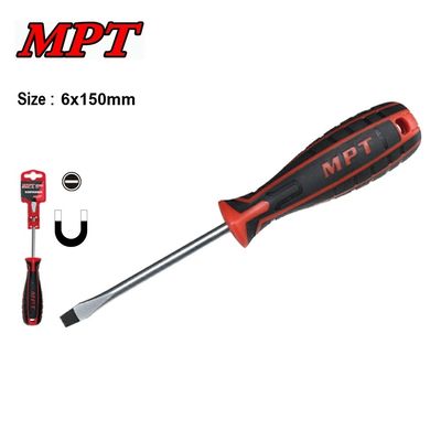 MPT Screwdriver, Flat, Cr-V, Slotted ( 3x75 | 3x100 | 5x75 | 5x100 | 5x150 | 6x38 | 6x100 | 6x125 | 6x150 | 8x150 | 8x200mm ) MHA01001_img_9