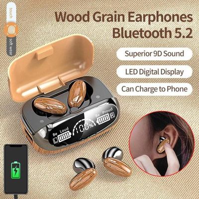 M35 TWS Bluetooth EarbudsWood grain China Authentic_img_0