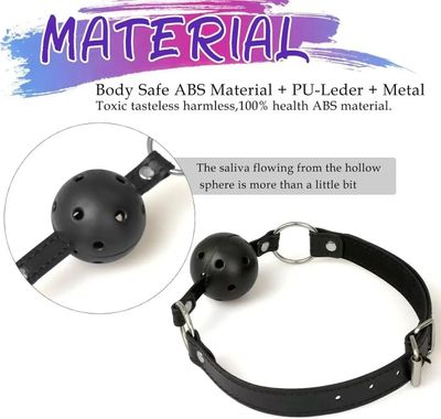 Erotic Toy Leather Mouth Gag Ball Anal Butt Plug with Chain Clip Breast Nipple Clamps Fetish Bondage Harness Sex Toys Adult Game_img_2