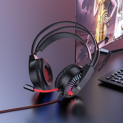Hoco W105 Gaming Headset – Black + Red Color_img_1