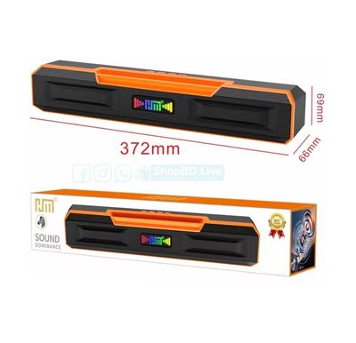 HM 860 Wireless Soundbar Super Bass Woofer | Bluetooth 5.2, RGB LED, Waterproof | Price in BD_img_0