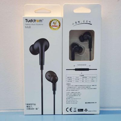 Tuddrom Mo8 Fashion Music 3.5mm Jack Earphone- Black Color_img_0