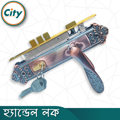 উচ্চ সুরক্ষা স্ট্যান্ডার্ড সাইজের হ্যান্ডেল লক প্রধান দরজার জন্য লক অ্যান্টিক রঙের দরজার লক Door Lock_img_1