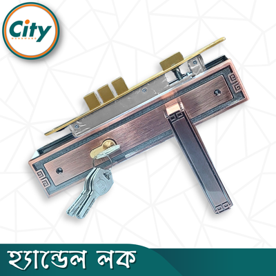 উচ্চ সুরক্ষা স্ট্যান্ডার্ড সাইজের হ্যান্ডেল লক প্রধান দরজার জন্য লক অ্যান্টিক রঙের দরজার লক Door Lock_img_1