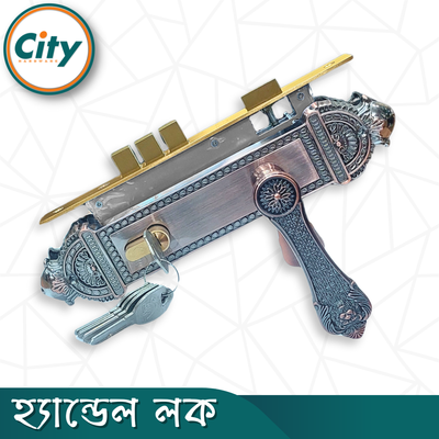 উচ্চ সুরক্ষা স্ট্যান্ডার্ড সাইজের হ্যান্ডেল লক প্রধান দরজার জন্য লক অ্যান্টিক রঙের দরজার লক Door Lock_img_1