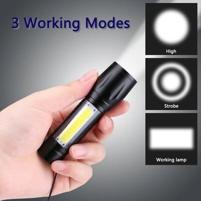Mini Torch LED Rechargeable Flashlight Portable USB Charging Flashlight High Power Bank Camping Waterproof_img_3