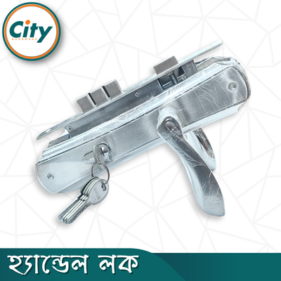 উচ্চ সুরক্ষা স্ট্যান্ডার্ড সাইজের হ্যান্ডেল লক প্রধান দরজার জন্য লক সিলভার রঙের দরজার লক Door Lock_img_1