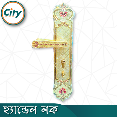 উচ্চ সুরক্ষা বড় আকারের হ্যান্ডেল লক অতিরিক্ত নব সিস্টেম সহ প্রধান দরজার জন্য লক গোল্ডেন রঙের দরজার লক Door Lock_img_3