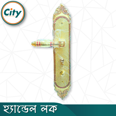 উচ্চ সুরক্ষা বড় আকারের হ্যান্ডেল লক অতিরিক্ত নব সিস্টেম সহ প্রধান দরজার জন্য লক গোল্ডেন রঙের দরজার লক Door Lock_img_3