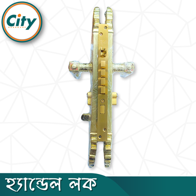 উচ্চ সুরক্ষা বড় আকারের হ্যান্ডেল লক অতিরিক্ত নব সিস্টেম সহ প্রধান দরজার জন্য লক গোল্ডেন রঙের দরজার লক Door Lock_img_4
