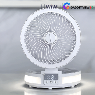 WiWu FS05 Rechargeable fan (4000mAh battery, LED Display Controll Panel)- White Color_img_0