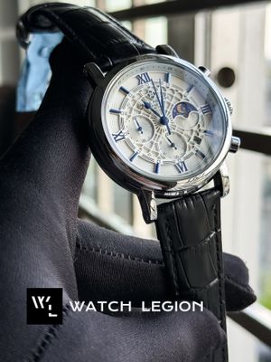 PATEK BLACK BELT SILVER SPIDER WHITE DIAL BLUE DIGIT_img_0