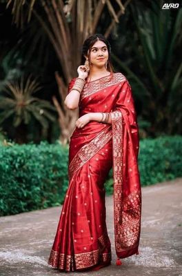 Premium Bodhuya Japani Silk Saree with Blouse Piece_img_0