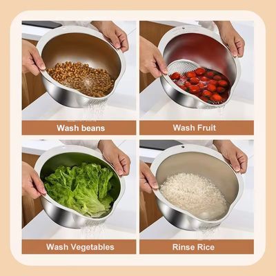 Stainless Steel Multi-Functional Rinsing Bowl_img_1