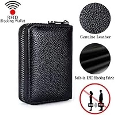 Men Business Card Holder Leather Credit Card Holder_img_2