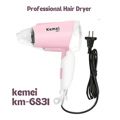 Kemei Km-6831 Cool And Hot Foldable Electric Hair Dryer For Women_img_1