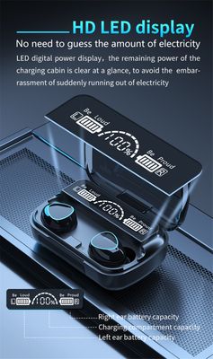 M10 tws Wireless Earphone Touch Bluetooth Earplug In Ear Stereo Sport Headsets cvc8.0 Digital Display Black Good If With No Reduction_img_2