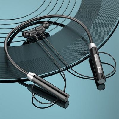 G7 Bluetooth Neckband With Magnetic Headsets- Black Color_img_0