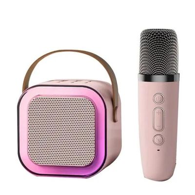 K12 Portable Karaoke Bluetooth Speaker With Microphone- Pink Color_img_0