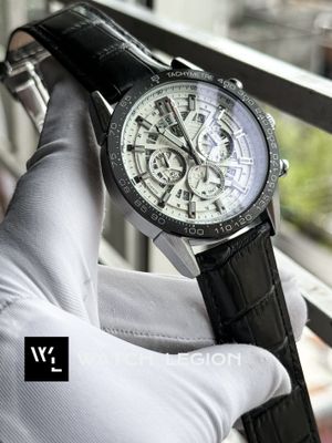 TAG HEUER 100M BLACK BELT SILVER CASE WHITE DIAL