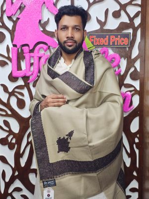 প্রিমিয়াম কোয়ালিটি অরিজিনাল কাশ্মীরি শাল (LF-G-33)_img_0