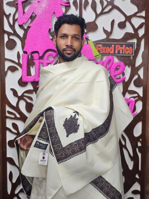 প্রিমিয়াম কোয়ালিটি অরিজিনাল কাশ্মীরি শাল (LF-G-30)_img_1