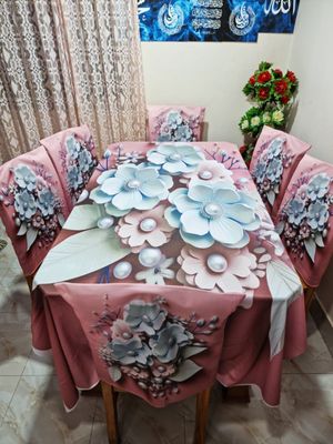 অরিজিনাল 3D ডাইনিং টেবিল ও চেয়ার কাভার সেট।_img_27