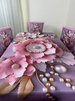 অরিজিনাল 3D ডাইনিং টেবিল ও চেয়ার কাভার সেট।_img_28