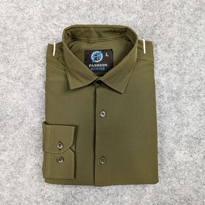 China Micro Stig Shirt (Formal / Casual) (Olive)_img_0