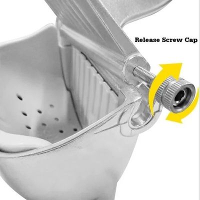 Heavy Duty Aluminum Hand Press Fruit Juicer | Manual Lemon, Lime & Orange Squeezer for Home & Kitchen (Silver)_img_3